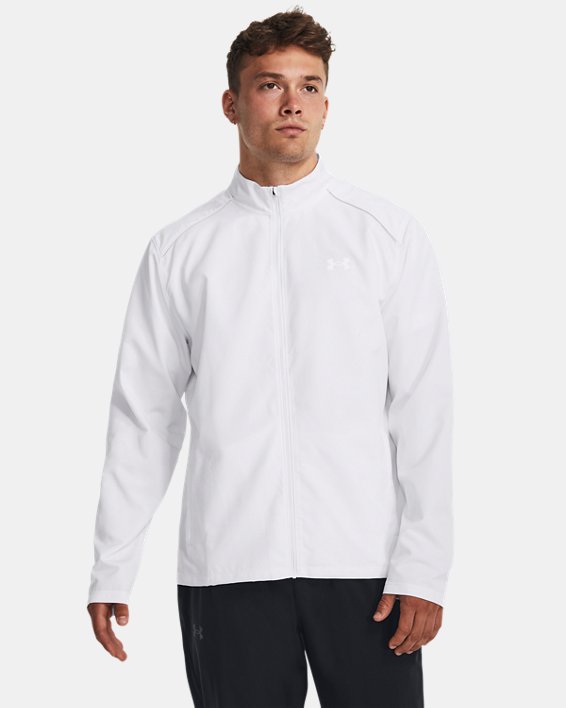 Men's UA Launch Jacket, White, pdpMainDesktop image number 0